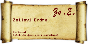 Zsilavi Endre névjegykártya